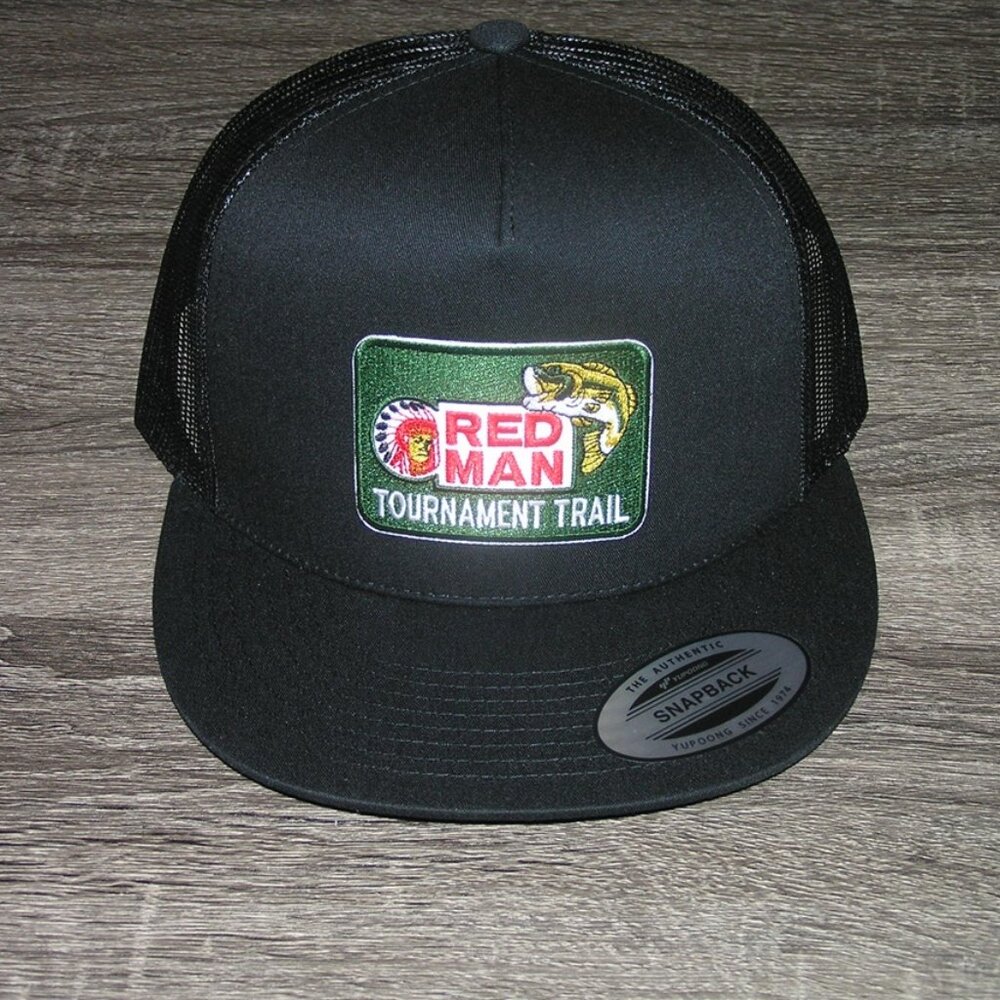 Texaco Oil & Gas Patch on Trucker Hat Yupoong Classic 6006 Snapback Black/White